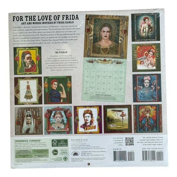 For The Love Of Frida 2016 Calendar of Art & Words Inspired by Frida Kahlo - Picture 2 of 2